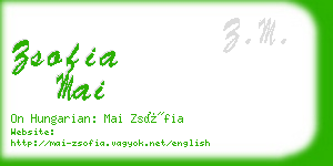 zsofia mai business card
